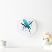 Blauwe Indische ringnek Parrot Ronde Klok (Huis)