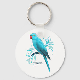 Blauwe Indische ringnek Parrot Sleutelhanger
