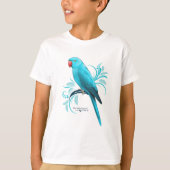 Blauwe Indische ringnek Parrot T-shirt (Voorkant)