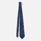 Blauwe ingecheckte bekleding met canvasweefsel stropdas (Achterkant)