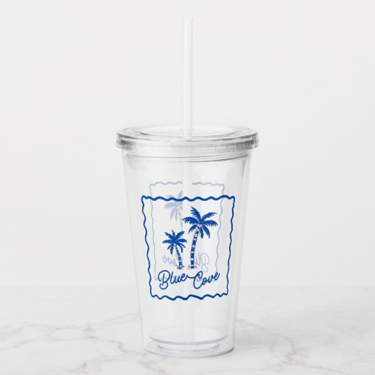 Blauwe Inham Acryl Drinkbeker (Voorkant)