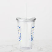 Blauwe Inham Acryl Drinkbeker (Rechts)