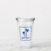 Blauwe Inham Acryl Drinkbeker (Achterkant)