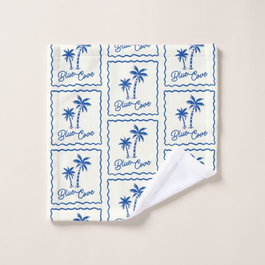 Blauwe Inham Bad Handdoek (Wasdoekje)