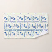 Blauwe Inham Bad Handdoek (Handdoek)