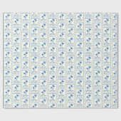 Blauwe Inham Cadeaupapier (Vlak)