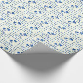 Blauwe Inham Cadeaupapier (Hoek)