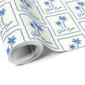 Blauwe Inham Cadeaupapier (Rol Hoek)