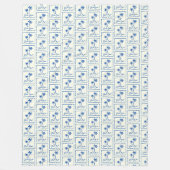Blauwe Inham Fleece Deken (Voorkant)