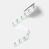 Blauwe Inham Grosgrain Lint (Achterkant)