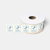 Blauwe Inham Grosgrain Lint (Spoel)