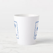 Blauwe Inham Latte Mok (Voorkant)