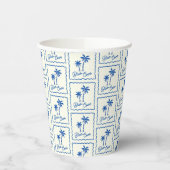Blauwe Inham Papieren Bekers (Links)