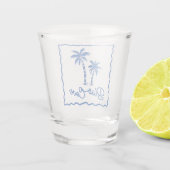 Blauwe Inham Shot Glas (Achterkant)