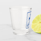Blauwe Inham Shot Glas (Links)