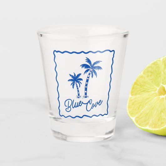 Blauwe Inham Shot Glas (Voorkant)