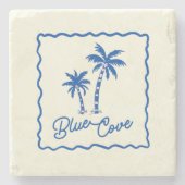 Blauwe Inham Stenen Onderzetter (Voorkant)