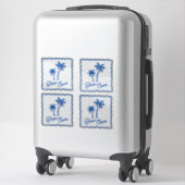 Blauwe Inham Sticker (Koffer)