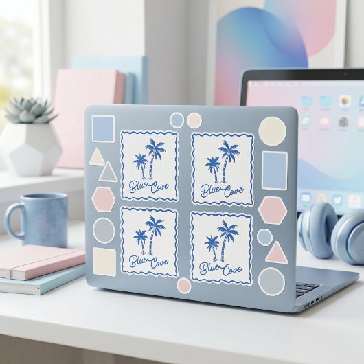 Blauwe Inham Sticker