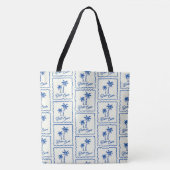 Blauwe Inham Tote Bag (Voorkant)
