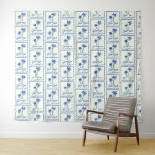 Blauwe Inham Wandkleed (In Situ (horizontaal))