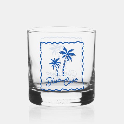 Blauwe Inham Whisky Glas (Voorkant)