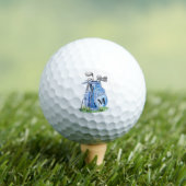 Blauwe initiële monogram golfballen (Insitu Shirt)