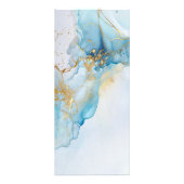 blauwe inkt marmer prijslijst reclamekaart (Achterkant)