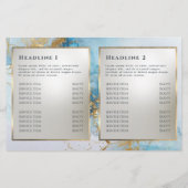 Blauwe inkt marmeren bifold brochure (Achterkant)