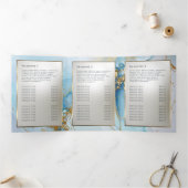 Blauwe inkt marmeren drievoudige brochure drieluik kaart (Binnen)