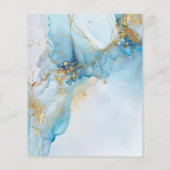 Blauwe inkt marmeren flyer (Achterkant)