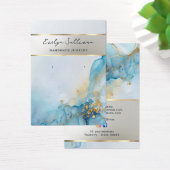 Blauwe inkt marmeren sieraden display kaart (Bureau)