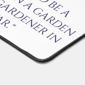 Blauwe Inkt Samurai Krijger & Aangepaste Quote Bur Bureaumat (Hoek)