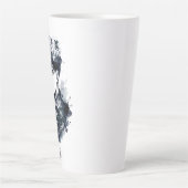 Blauwe Inkt Soldaat Portret Latte Mok (Voorkant)
