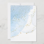 blauwe inkt spat Baptism Kaart (Achterkant)