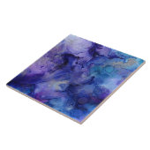 Blauwe inkt tinten tegeltje (Zijkant)