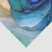 Blauwe inkt Tissue Paper II Tissuepapier (Detail)