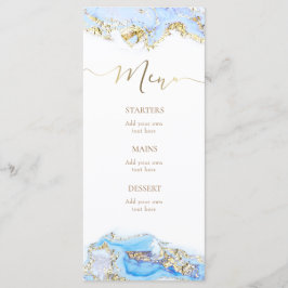 blauwe inkt vloeibaar marmer Menu