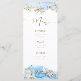 blauwe inkt vloeibaar marmer Menu
