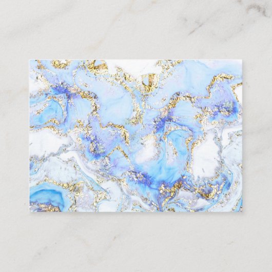 blauwe inkt vloeistofmarmer Weddenschap Website Informatiekaartje (Achterkant)