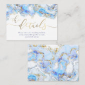 blauwe inkt vloeistofmarmer Weddenschap Website Informatiekaartje (Voorkant / Achterkant)