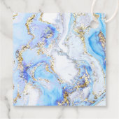 blauwe inktmarmer Eerste Heilige Communie Bedankjes Labels (Achterkant)