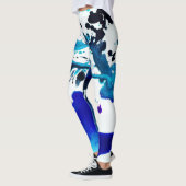Blauwe inktplaat op Leggings (Links)