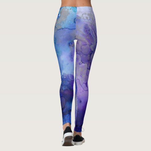 Blauwe inktschaduwen leggings (Achterkant)