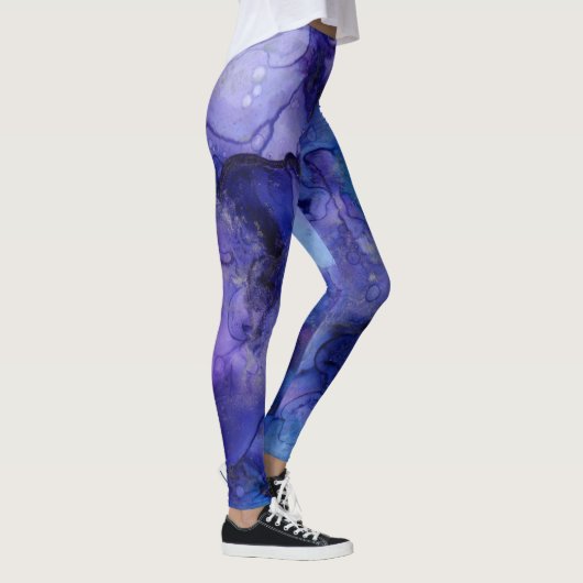 Blauwe inktschaduwen leggings (Rechts)
