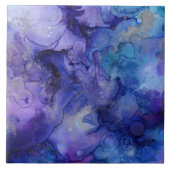 Blauwe inktschaduwen tegeltje (Voorkant)