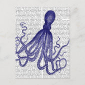 Blauwe inktvis 5 briefkaart (Voorkant)