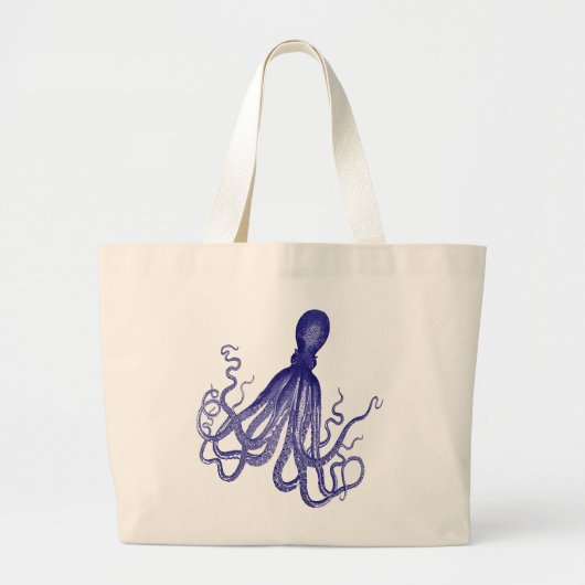 Blauwe inktvis 5 grote tote bag (Voorkant)