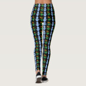 Blauwe inktvis een gele en rode tulpen leggings (Achterkant)