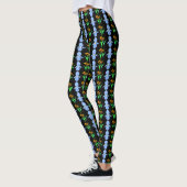 Blauwe inktvis een gele en rode tulpen leggings (Links)